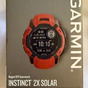Garmin Instinct 2X Solar 50MM Flame Red Unisex